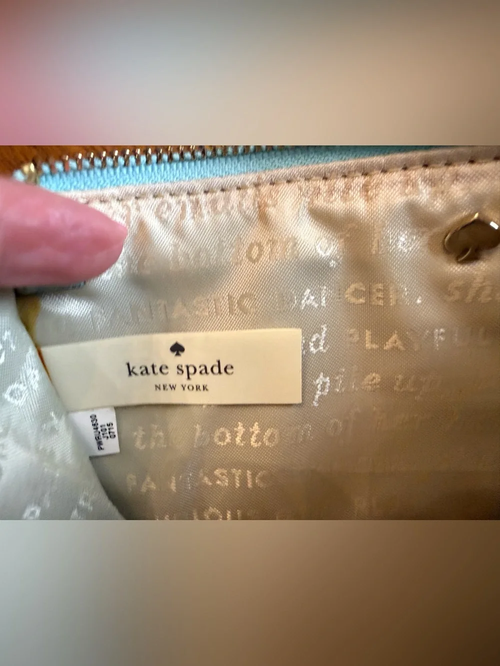 Kate Spade Glitter Bug Wristlet in Aqua Teal